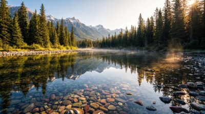 Crystal Mountain River Wallpaper